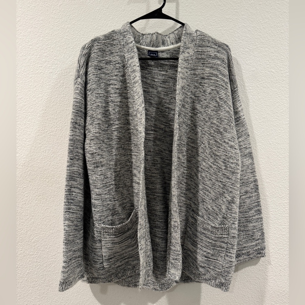 Gap Wool Blend Knit Kimono Third Light Grey Open Front Cardigan Sweater XXL
